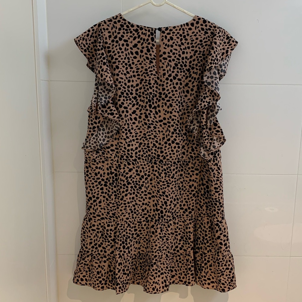Tussah Ivana Mini Dress in Nude Spot - Size 12 - Picture 3 of 14